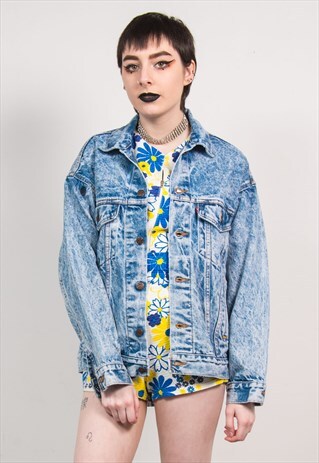 LEVI'S VINTAGE 90'S ACID WASH BLUE DENIM JACKET