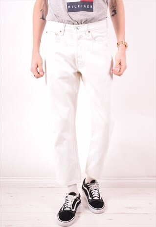 LEVI'S MENS VINTAGE JEANS W31 L28 WHITE 90S