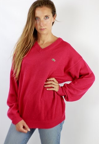 VINTAGE LACOSTE OVERSIZE JUMPER PINK