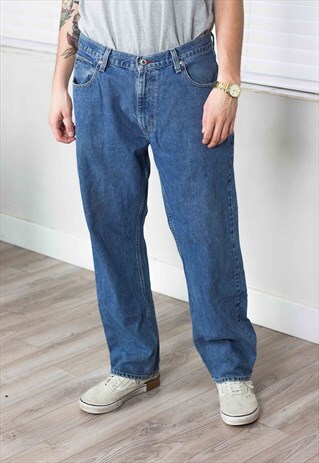 VINTAGE TOMMY HILFIGER DENIM JEANS LOGO 90S 36W 30L 27.4