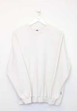 Vintage 90s Adidas Sweatshirt in white. Best fits M