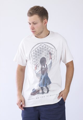 VINTAGE MENS BRING ME THE HORIZON BIG LOGO T-SHIRT