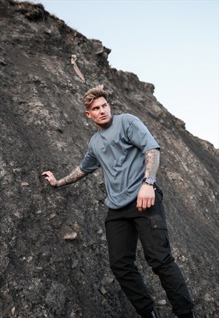 VOYAGER REFLECTIVE DETAIL TEE IN BLUE