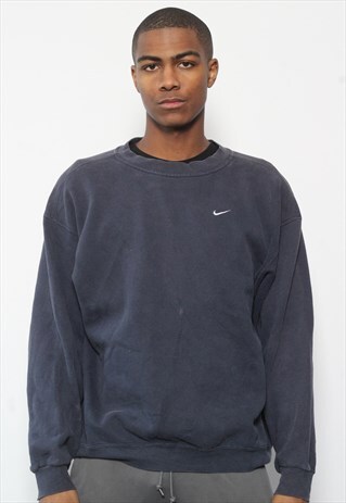 VINTAGE NIKE LOGO SWEATSHIRT NAVY BLUE