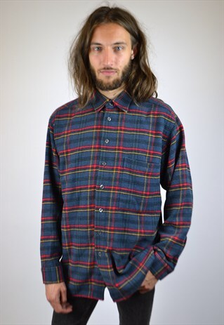 VINTAGE 90'S CHECKED FLANNEL SHIRT