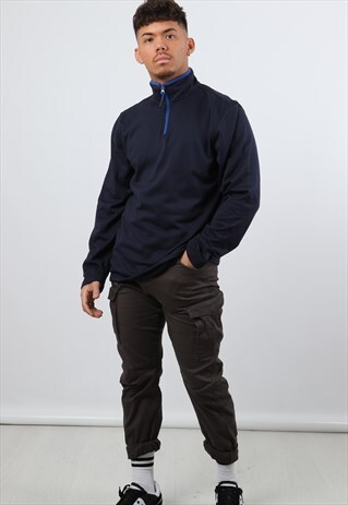 VINTAGE STARTER MEDIUM NAVY 1/4 ZIP SWEATSHIRT