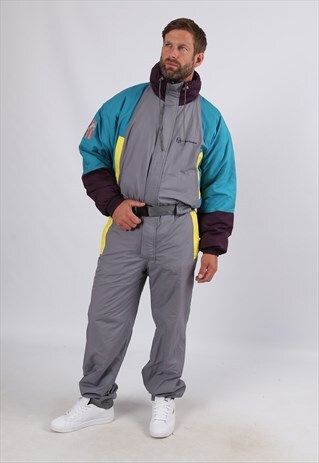 VINTAGE SERGIO TACCHINI FULL SKI SUIT SNOW L 42 - 44" (6FR)