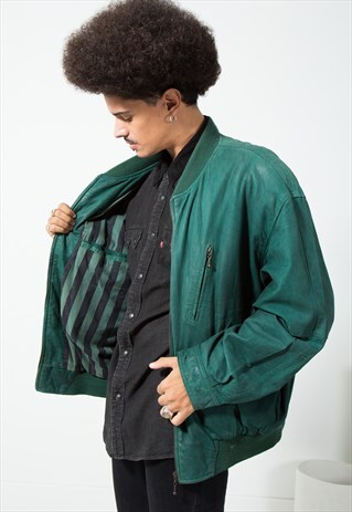 VINTAGE BOMBER SUEDE JACKET S90