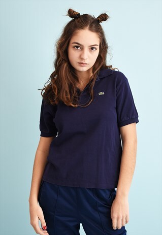 90'S RETRO LACOSTE SPORTS NAVY POLO T-SHIRT TEE