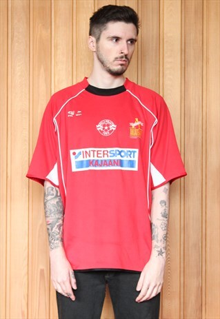UMBRO VINTAGE 1990S RED FOOTBALL SHIRT