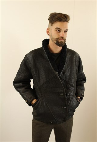 VINTAGE AVIATOR/FLYING JACKET. SHEARLING SHEEP SKIN. UNISEX.