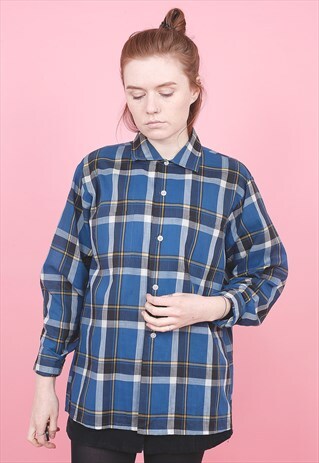 VINTAGE BLUE CHECK SHIRT /R10017