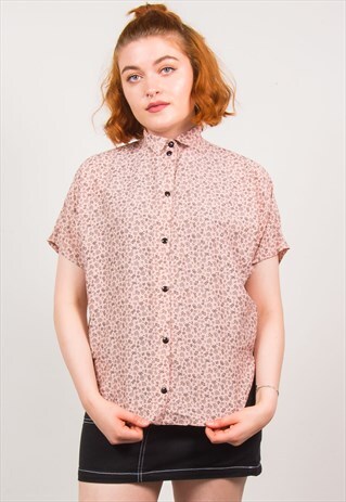 VINTAGE 90'S PINK FLORAL SHIRT
