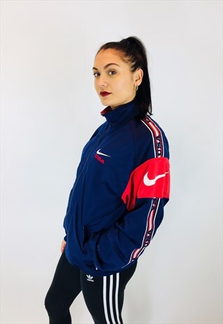 VINTAGE NIKE USA SWOOSH TRACK JACKET