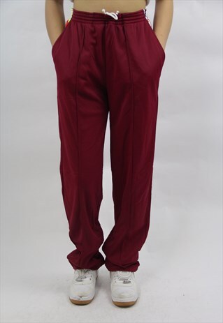 VINTAGE MAROON PATTERNED 90'S TRACKSUIT BOTTOMS