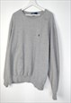 VINTAGE RALPH LAUREN SWEATSHIRT POLO Y2K IN GREY XL