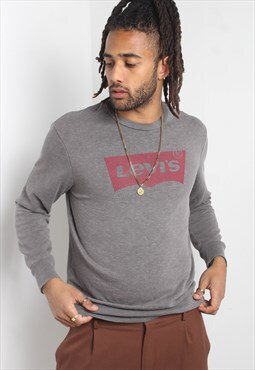 Vintage Levis Big Logo Sweatshirt Grey