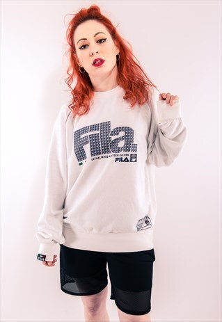 WHITE FILA SWEATSHIRT
