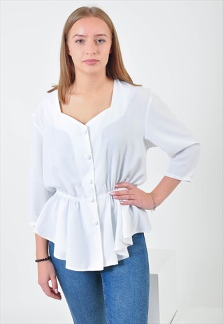 VINTAGE BLOUSE IN WHITE
