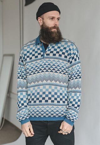 VINTAGE 80S POLO NECK JUMPER