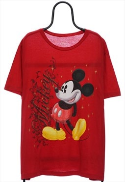 Disney Mickey Mouse Graphic Red TShirt Mens