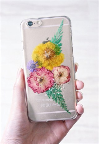 HANDMADE REAL PRESSED FLOWERS PHONE CASE