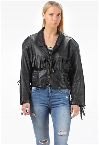 FRINGED LEATHER JACKET