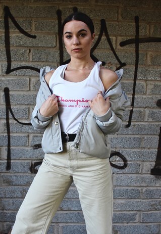 90'S RETRO WHITE SPORTS TOP