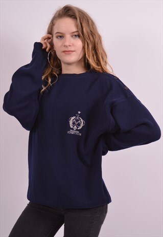 VINTAGE TRUSSARDI JUMPER SWEATER NAVY BLUE