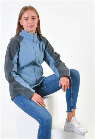 VINTAGE TRACK FLEECE JACKET IN BLUE