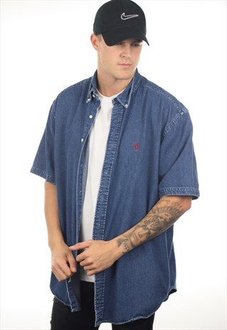 VINTAGE RALPH LAUREN DENIM SHORT SLEEVE BLAKE SHIRT