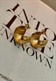COUPE. Gold Wide Hoop Earrings