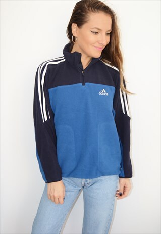 90'S ADIDAS VINTAGE 1/4 FLEECE SWEATSHIRT