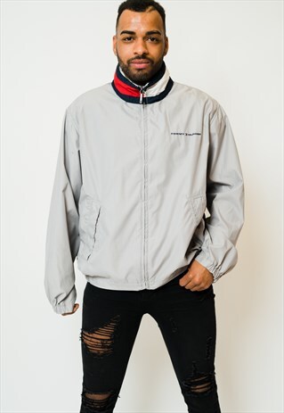 VINTAGE TOMMY HILFIGER HOODED WINDBREAKER JACKET
