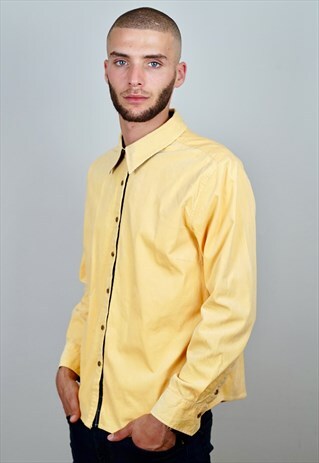 VINTAGE YELLOW CORDUROY SHIRT
