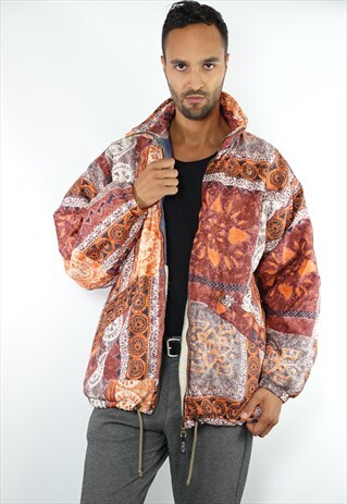 VINTAGE 90S PUFFER JACKET FLEECE JACKET OVERSIZE MEN