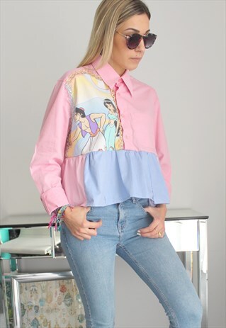 VINTAGE SHIRT PRINT JASMINE AND ALADIN