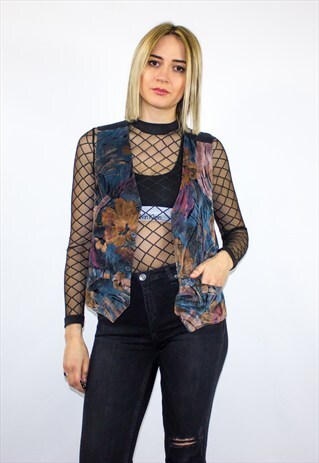 VINTAGE 90'S VELVET WAISTCOAT
