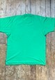 VINTAGE SCREEN STARS GREEN PRINT SINGLE STITCH T - SHIRT   