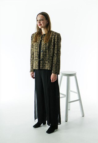 SHORT ABSTRACT BLAZER / LONG SLEEVE JACKET