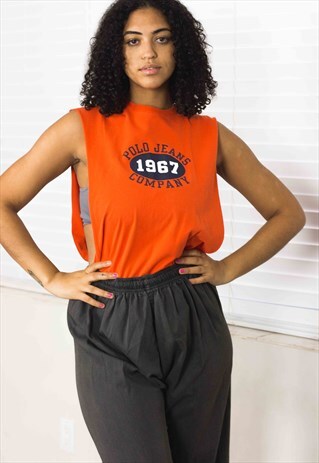 VINTAGE RALPH LAUREN T-SHIRT LOGO 90S L 4.6