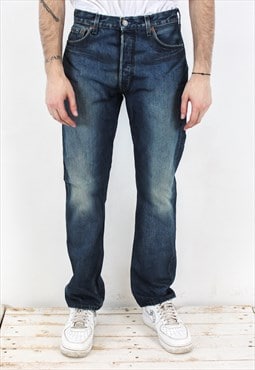 501 Vintage Mens W30 L32 Regular Straight Jeans Denim Pants