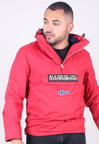 VINTAGE 1/4 ZIP LIGHTWEIGHT RAIN JACKET NAPAPIJRI