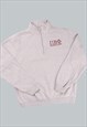 Vintage  Unknown Sweatshirt USA College Quarter Zip Grey