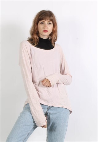 VINTAGE 90'S SLOUCHY BASICS SWEATSHIRT PINK