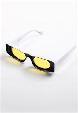 Pastel 3D Tinted Cat Eye Sunglasses - Black