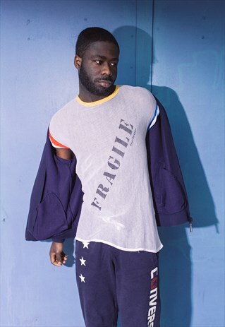 'FRAGILE' WHITE NET T-SHIRT