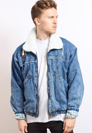 VINTAGE FLEECE LINED DENIM JACKET