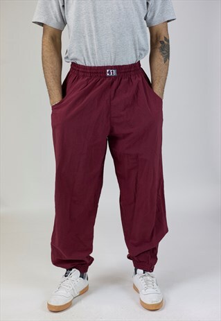 VINTAGE RED SHELL TRACKSUIT BOTTOMS