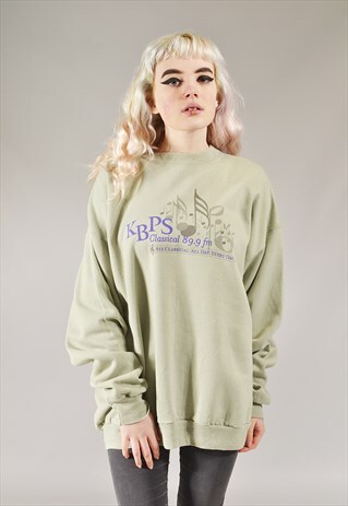 VINTAGE CLASSICAL FM SWEATSHIRT GREEN